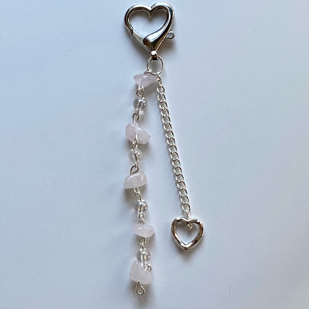 ❣︎ Rose quartz keychain ❣︎